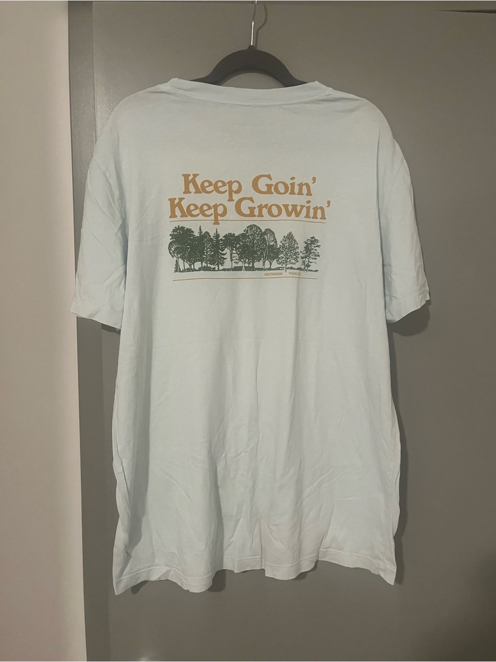 Unisex Keep Goin' Keep Growin' Graphic Tee - Light Blue - Outdoor Voices XL